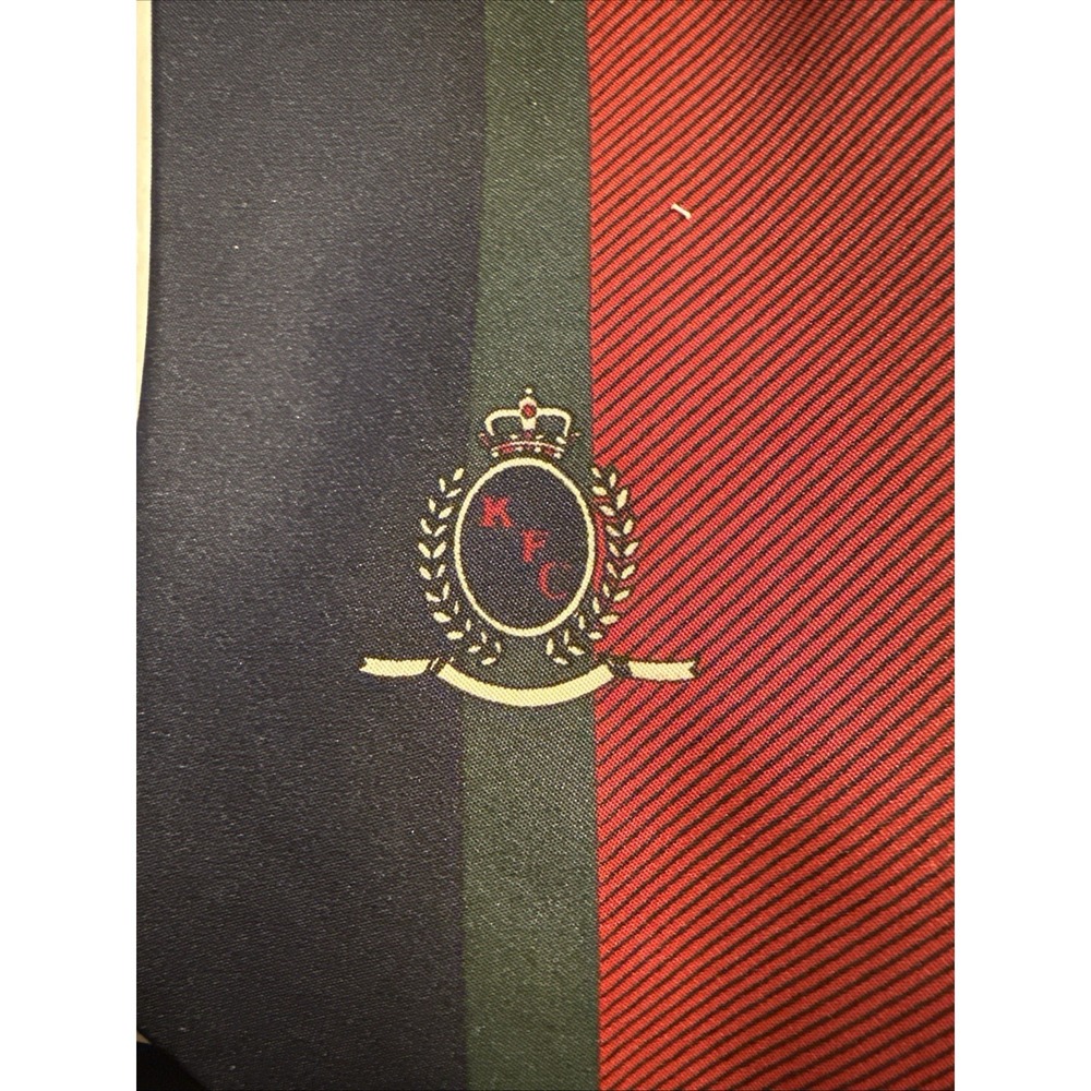 Vintage Kfc Colonel Sanders Navy Burgundy Tie View 2